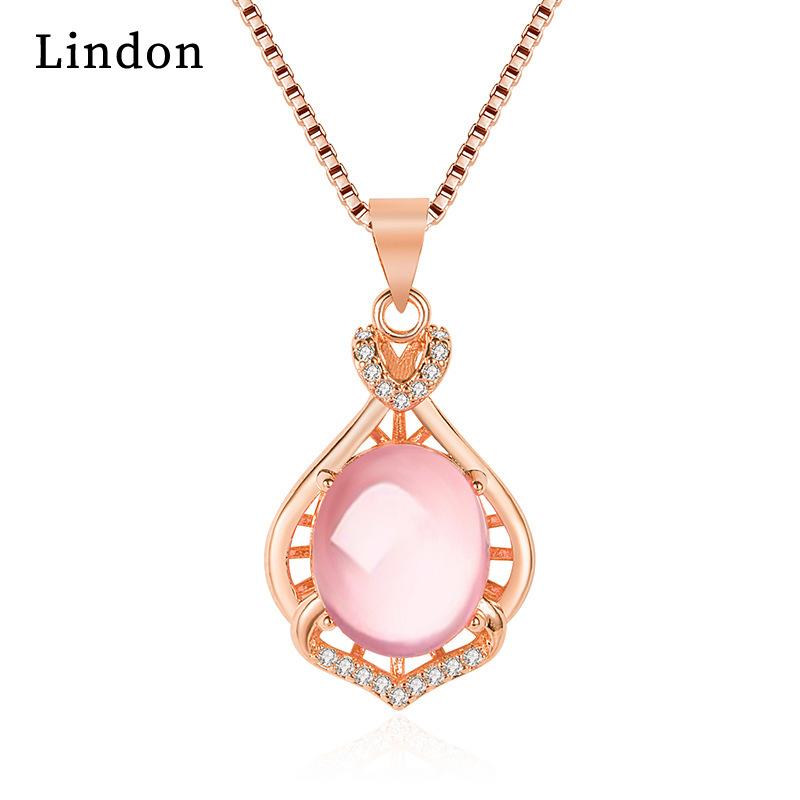 

Женское ожерелье Lindon, кулон из медного сплава, циркон, модный подарок