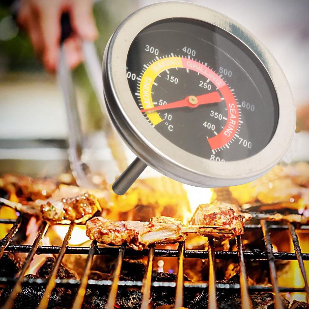 Stainless Steel Bbq Thermometer Pit Wood Smoker Thermometer Oven Grill Pit Thermometer Instant Read Thermometer Tools