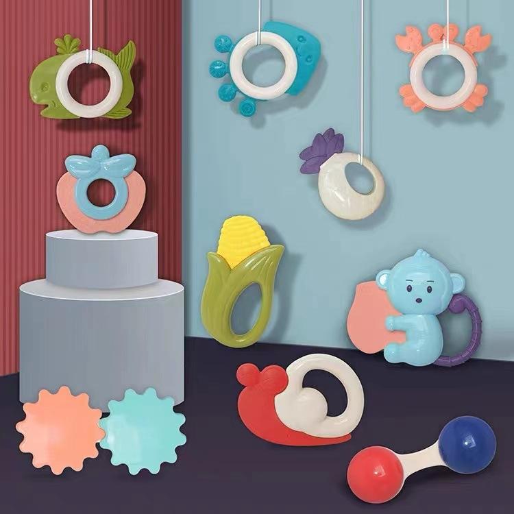 Hand Rattle 1 Year Old Baby Early Education 3 Newborn Baby Gift Box Toys 6 Boys And Girls 5 Grip Puzzle 0-12 Months