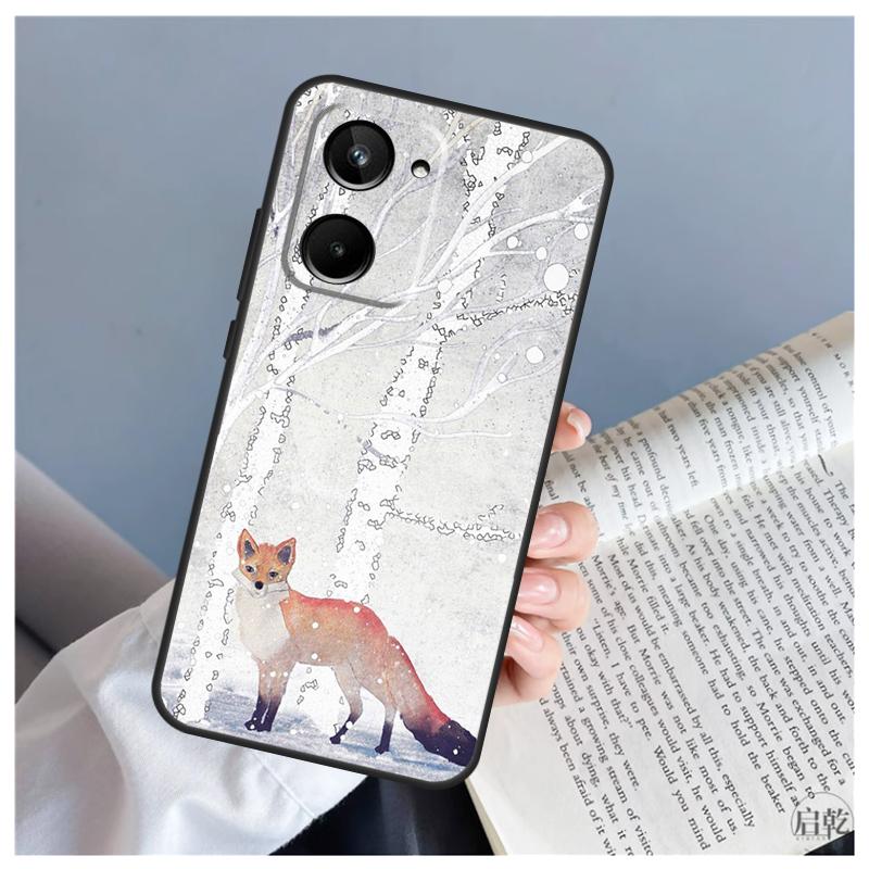Fox Animal Pattern For Realme 11 8 9 10 Pro Plus GT Neo 5 3T 2T C11 C21 C25 C21Y C31 C30 C33 C35 C55 Case