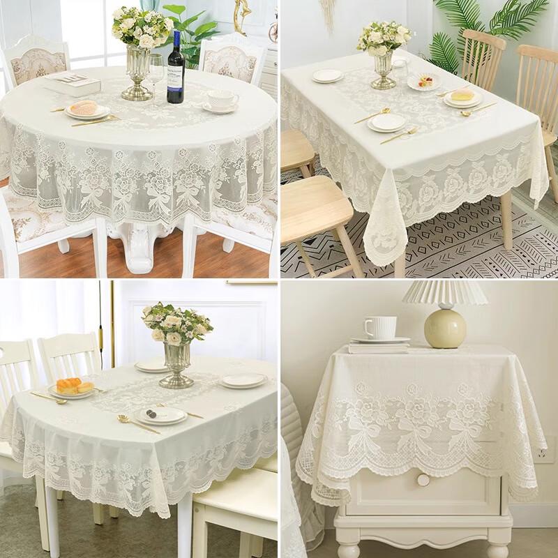 Waterproof PVC Lace Oval Tablecloth