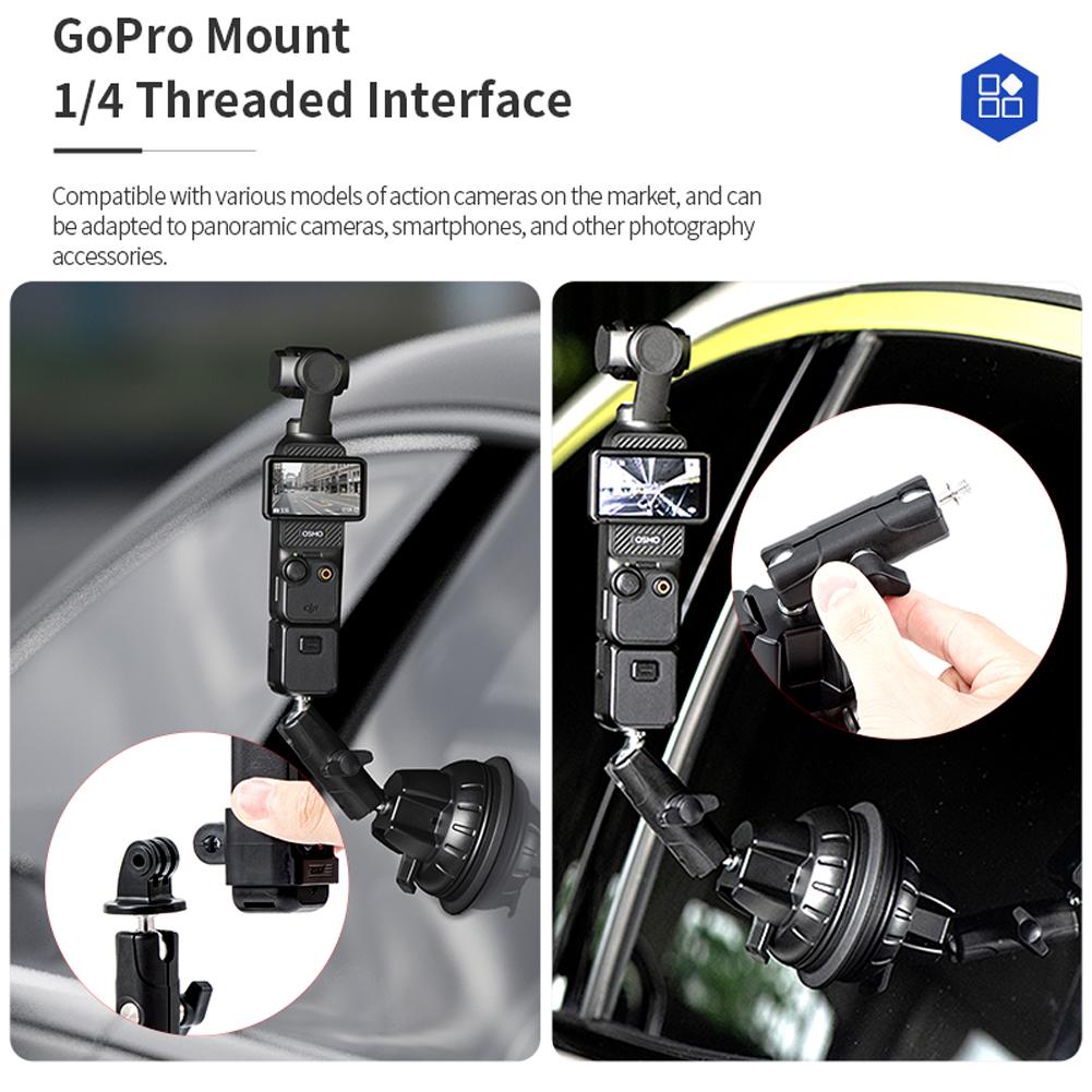 Auto-Saugnapf-Kamerahalter für DJI Osmo Pocket 3 Saugnapf-Kamera-Autohalterung Saugnapfhalterung Kamera-Zubehör