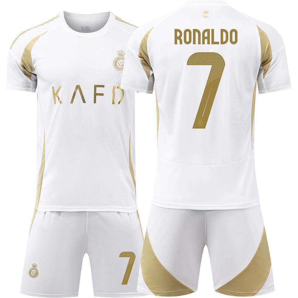 2425 Riad Sieg Zweiter Gast Weiß Nein. 7 Ronaldo-Trikot 22 white