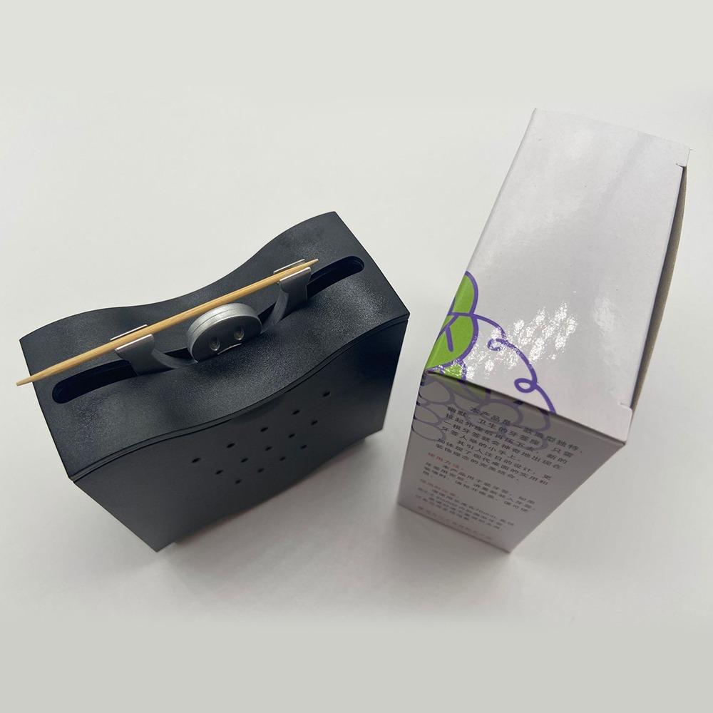 Plastic Toothpick Holders Black Toothpick Storage Case Portable Toothpicks Dispenser Box  Office