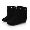 Bohemian Ankle Boots for Women Tassel Fringe Faux Suede Custom Short Boots Inside Height-increasing Shoes Flat Booties WSH5018