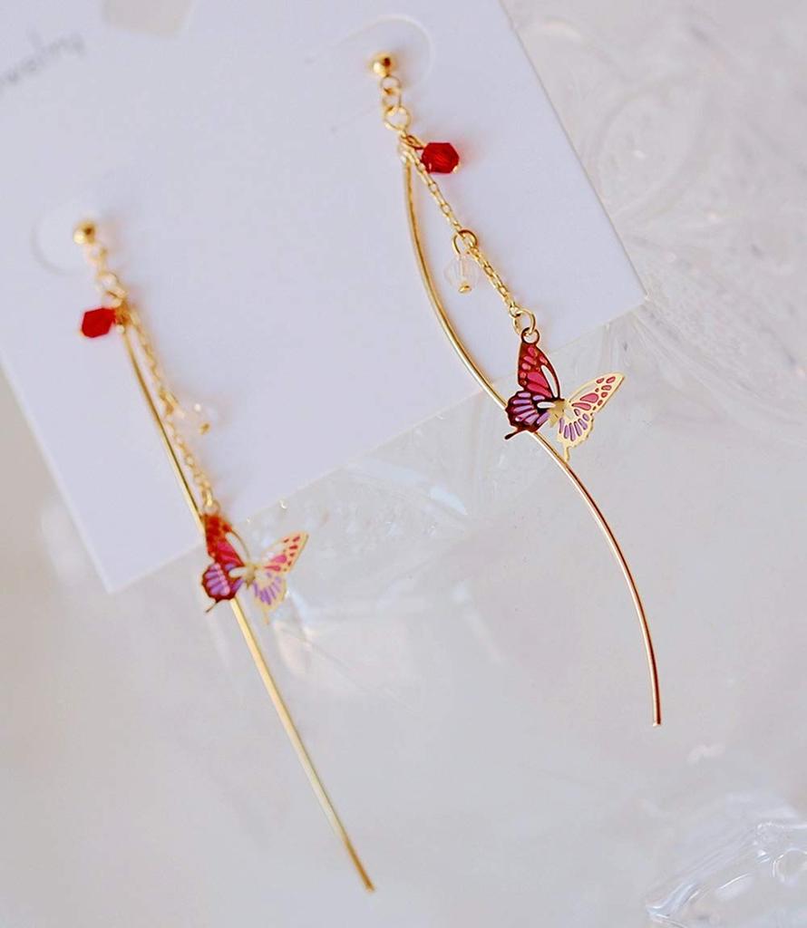 Candy Girls Japanese Style Women Earrings, Dangling, Popular, Butterfly, Earrings, Hypoallergenic, Fashionable, Accessories,