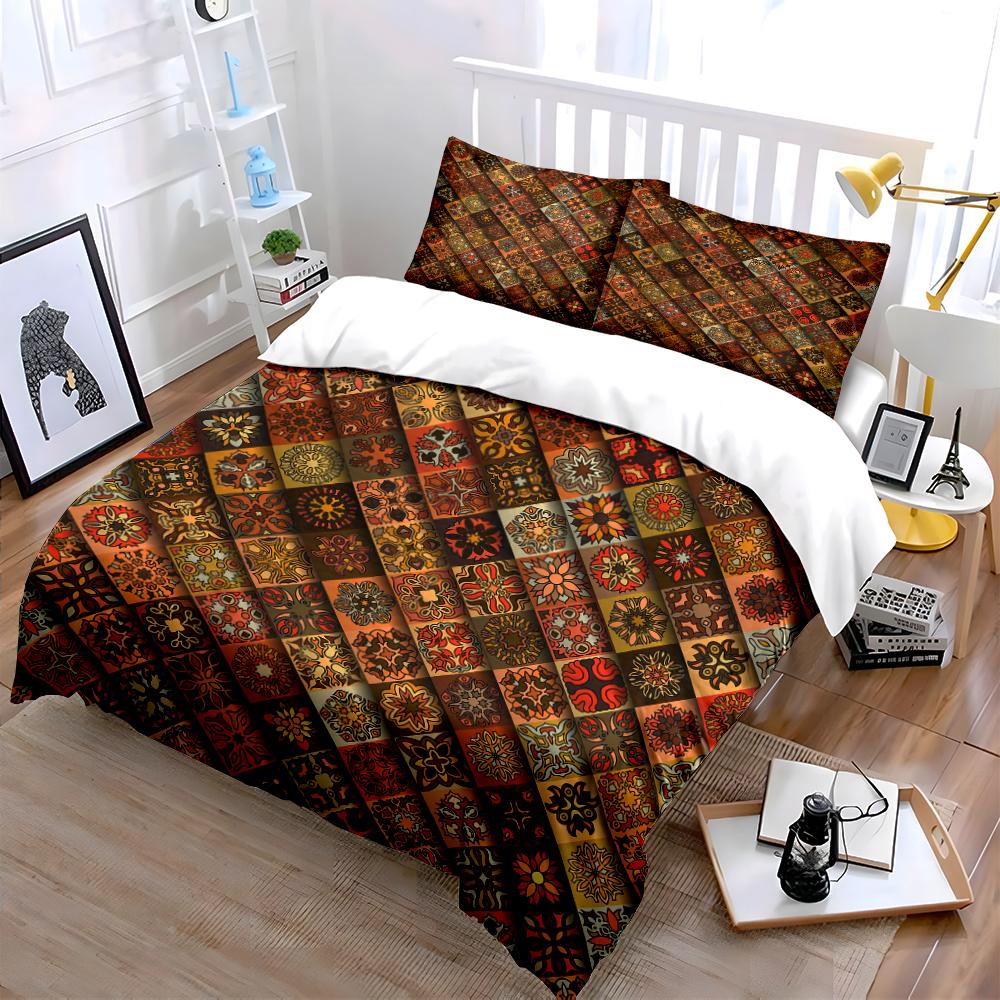 Geometric Mosaic Pattern Bedding Set Bedding set (1 duvet cover, 2 pillowcases, duvet not included)
