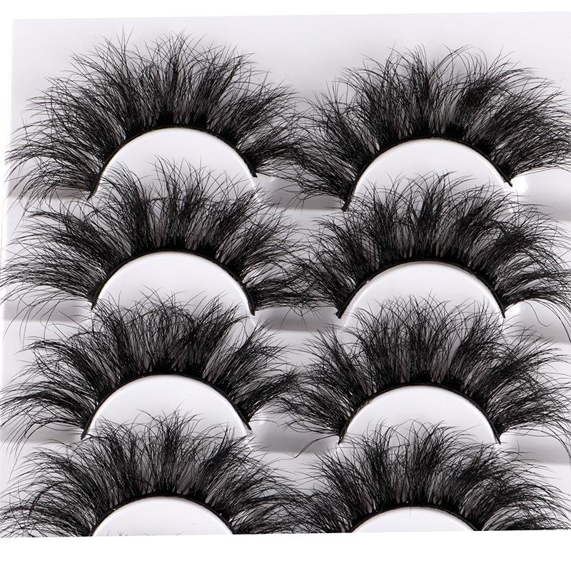 7 Pairs Of Fried Hair Imitation Mink False Eyelashes Messy Natural Thick Eyelashes