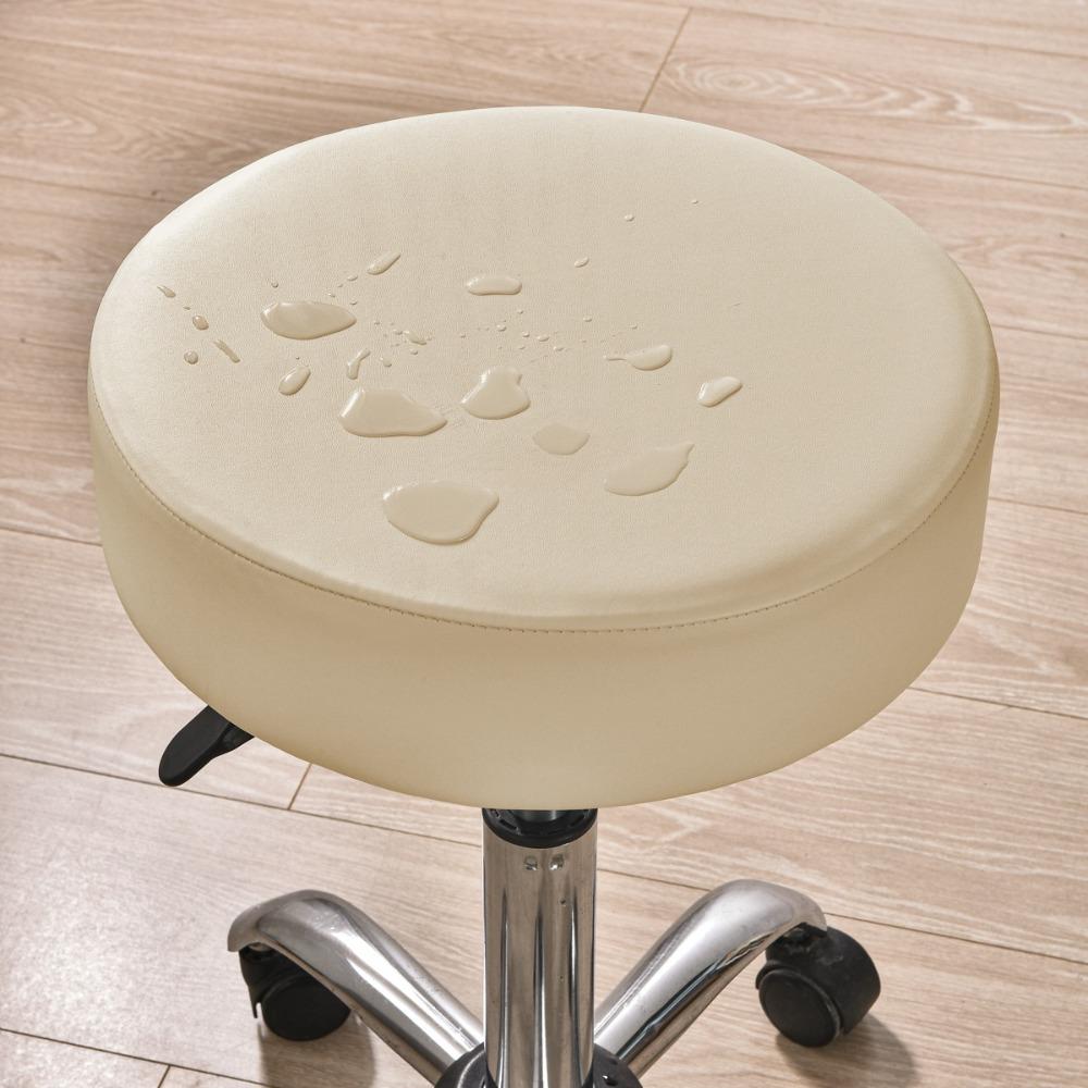 Rotundity Round Stool Cover Waterproof PU Waterproof Chair Cover New Barstool Covers  Family