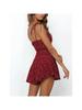 Women's Floral Sleeveless Summer Mini Dress Vintage Beach Romper Playsuit