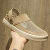 Breathable Hollow Out Sandals Summer Beach Shoes Men Driving Outwear Sandals Soft Sole Anti Slip Man Slippers Half Drag