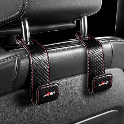Compatible with PU Leather Car Headrest Hooks with GR86 Car Luggage Compatible with ZN8 and Car Seat Hidden Seat Interior Accessories for Front and