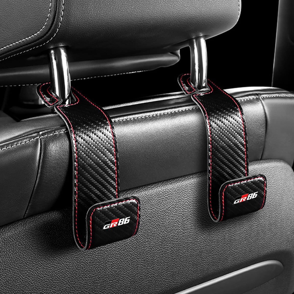 GR86 Applicable Headrest Hook GR86 with Logo PU Leather Car GR86 applicable