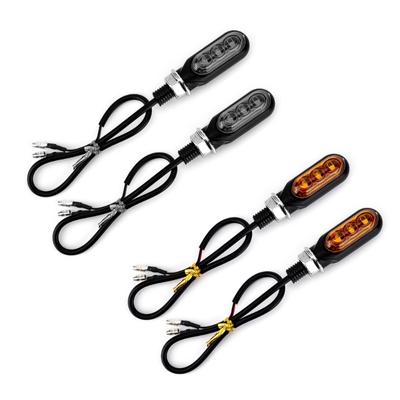 2 יחידות אופנוע LED סיבוב מים זורמים אור מהבהב ברצף