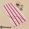 Blush & White Vertical Stripe Soft Portable Travel Towel Unisex Lightweight Microfiber Oversized Sand Free Quick Dry Beach Towel