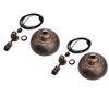 2 Set Vintage Industrial Plug in Pulley Pendant Light with 19.6ft Cord Bronze Dome Ceiling Light