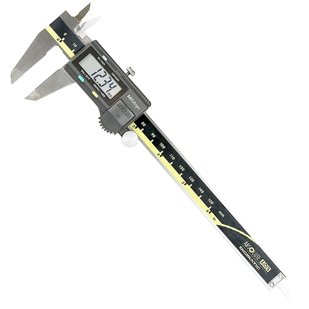 Mitutoyo America Digimatic Caliper No Output Length Borosilicate Glass 500-196-30 6" Run, 1" Height, 1" Width, 1"
