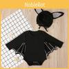 Boys And Girls European And American Style Halloween Batman Hat Long Sleeve Jumpsuit Set