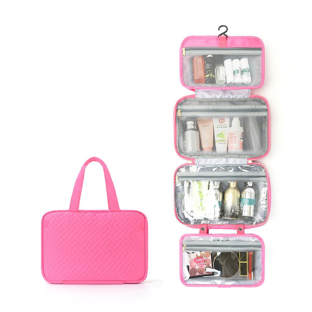 Urban Minimalist Polyester Travel Toiletry Organizer With Multicolor Compartments For Daily Use