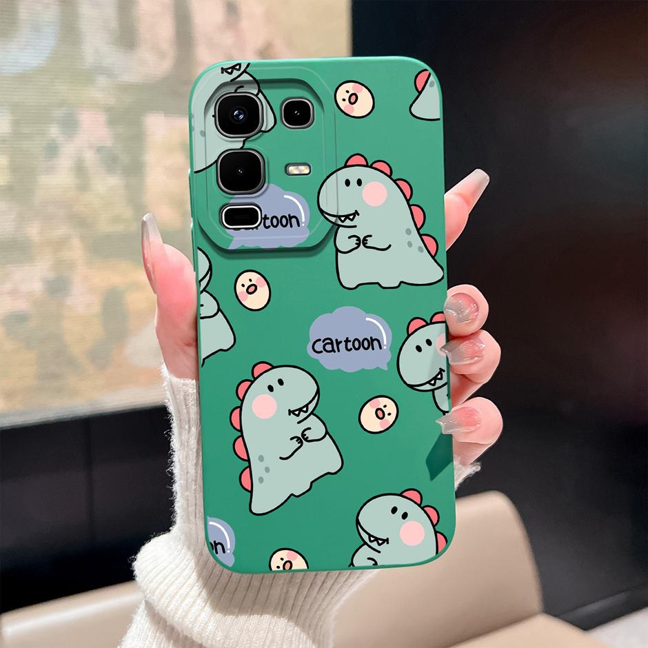 Case For Infinix Note 50 Pro Plus 50x 50s 4G 5G Cute Dinosaur Cartoon Design Shockproof Soft Silicone Bumper Back Cover Fundas