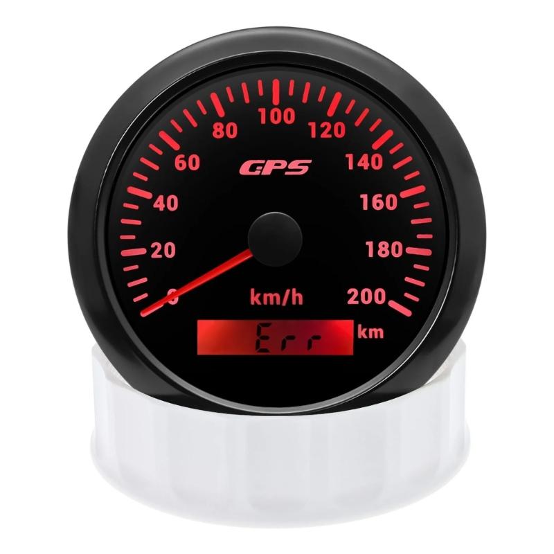 Large Screen Speed Gauge Meter 200km/h Odometer With Waterproof ABS Plastic For Marine Vehicles Boats Trucks Motorcycles