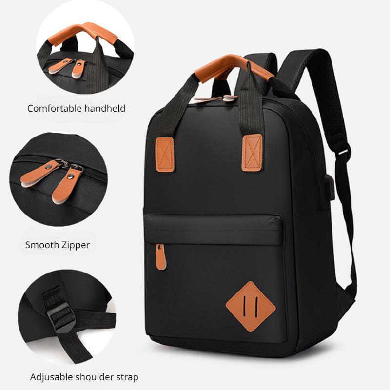 2025 Neuer Oxford Rucksack USB-Aufladung Dreiteiliges Set Reisetasche Unisex Business Computertasche Hohe Kapazität Freizeit Büchertasche