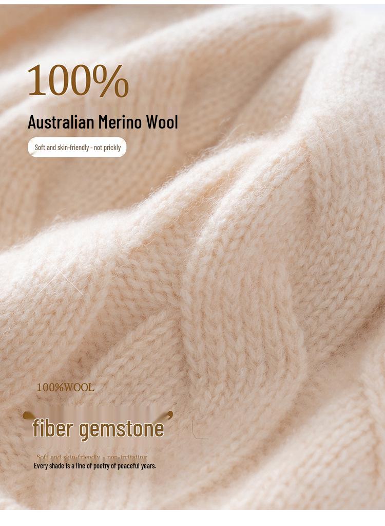 Heavyweight Thickened Wool Cashmere Knit Hat - Double Layer, Warm, Pure Color