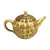 Brass Traditional Chinese Fu Characters Teapot Feng Shui Decoration Sturdy Versatile 6.3x3.9inch