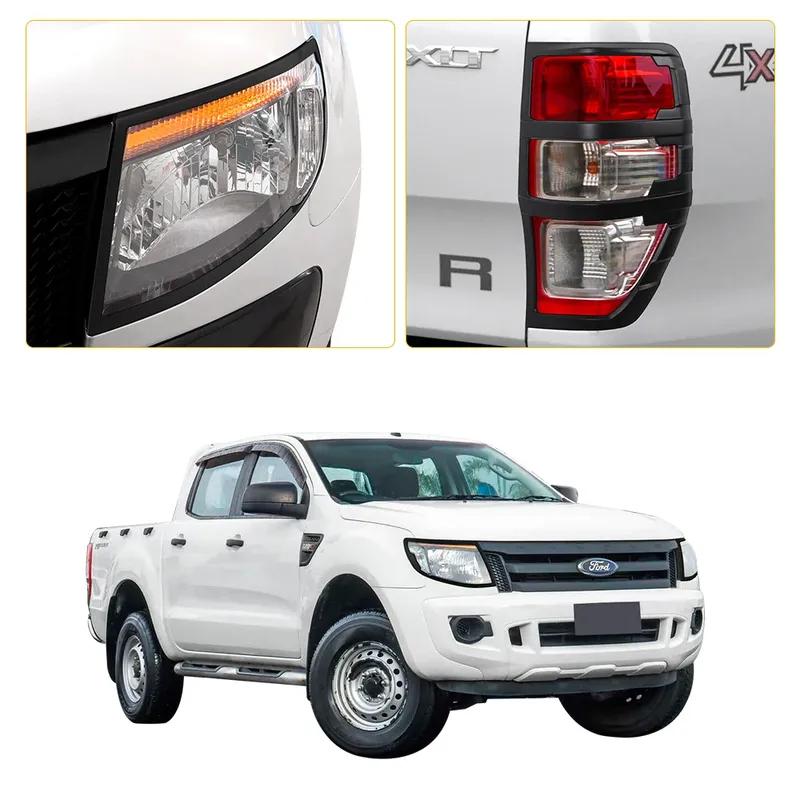 Headlight Cover Tail Light Cover Surrounds Trims Tail Lights Cover For Ford Ranger 2012 2013 2014 T6 Wildtrak XLT XLS XL Sport