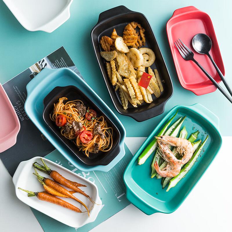 Plat à gratin nordique en céramique à deux anses