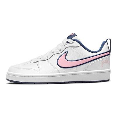Court Borough Low 2 SE Leather Casual Comfortable Slip-Resistant Lightweight Shock Absorbing Low-Top Kids Skate Shoes Kids Sneaker DB3090-100