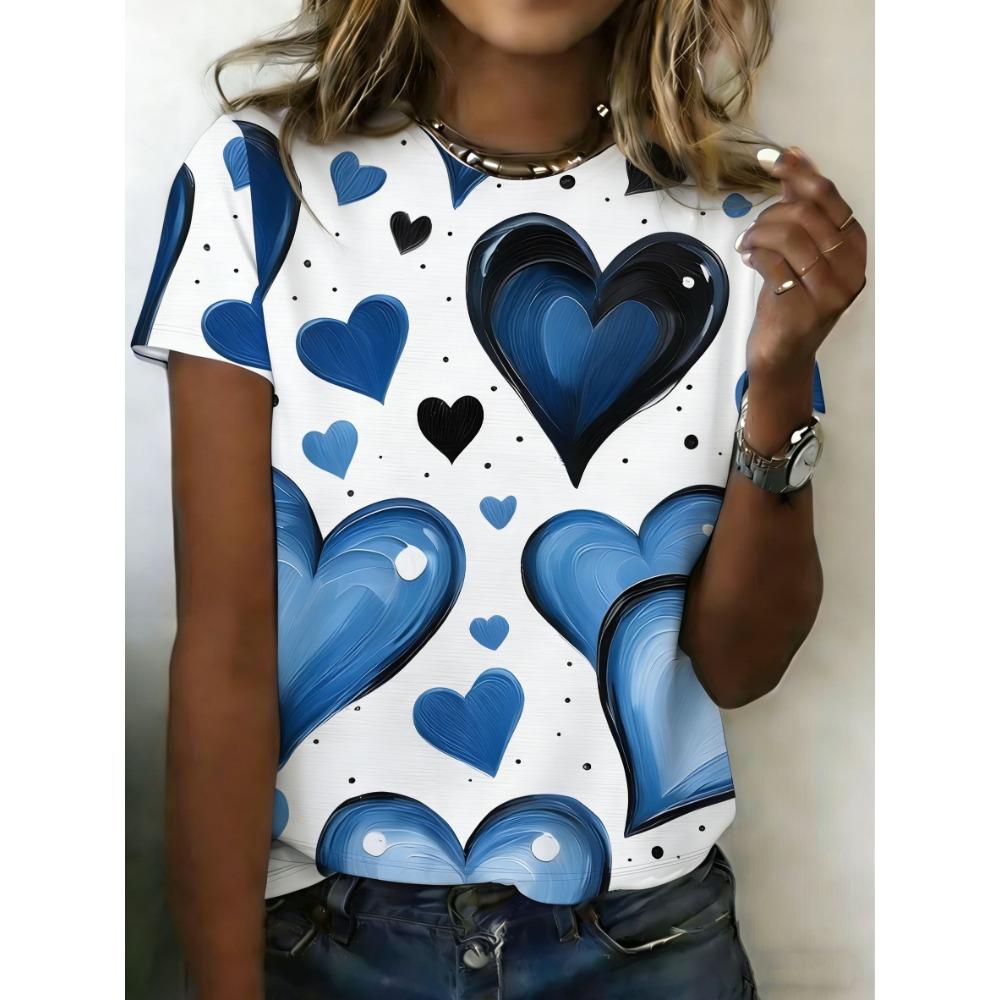 

Strawberry 3D printed women s round neck short sleeved shirt XL