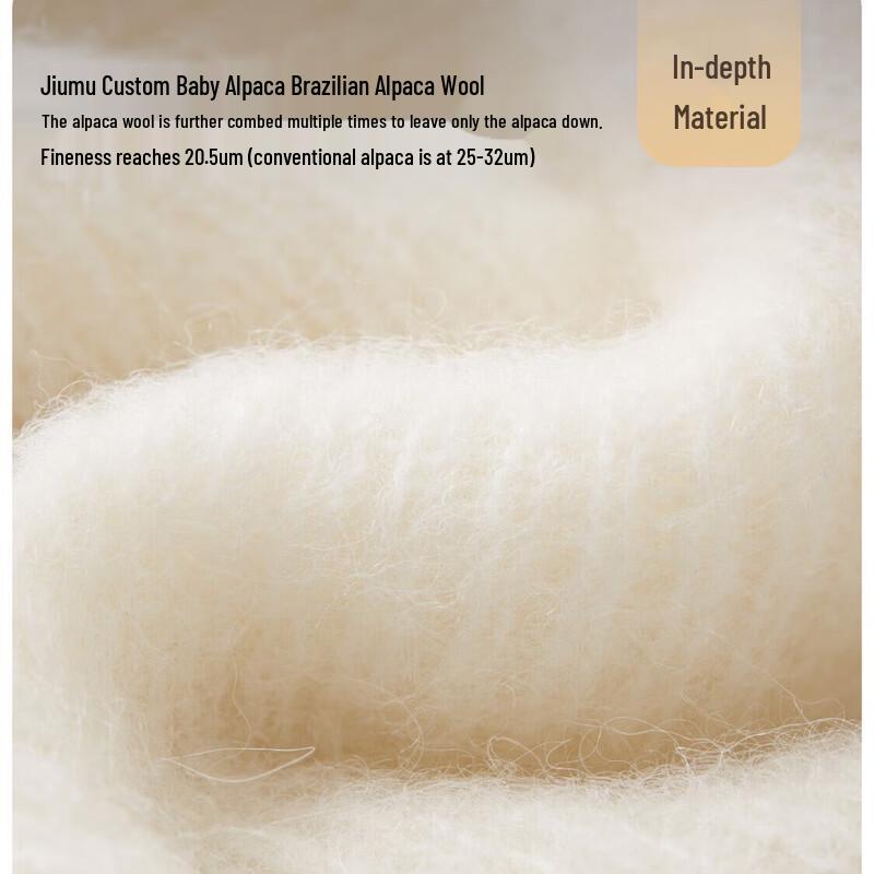 JIUMU Damen 100% Alpaka Wolle Winter Strickmütze