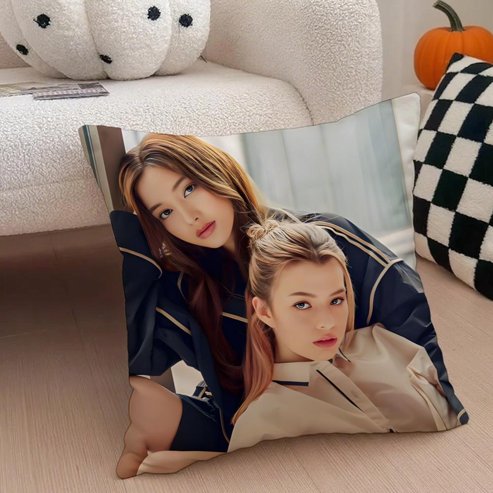 Popular Thai Actress fFreen And Becky Cushion Cover Throw Pillow Cover Hidden Button Durable Polyester Chair Cushion
