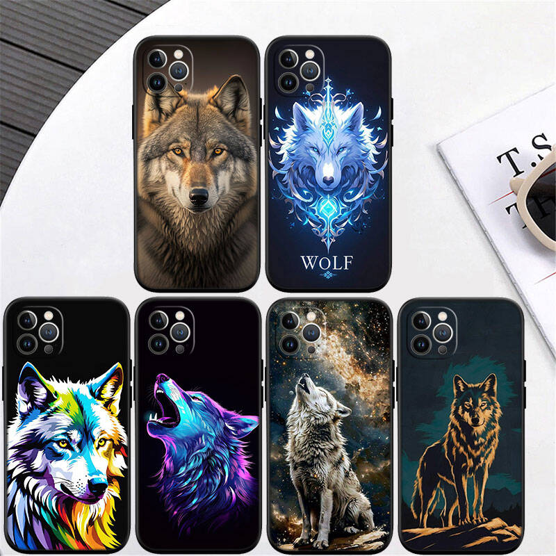 MH148 Animal Wolf Phone Shell Case for iPhone 7 8 11 12 13 14 15 16 17 16E XS Pro Max XR X SE Air