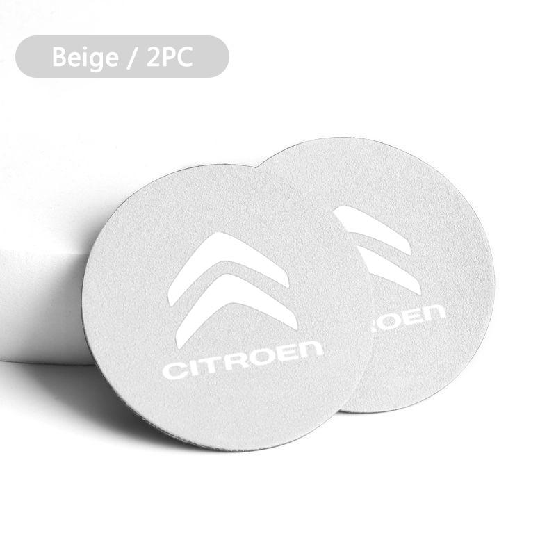 2Pcs Car Anti Slip Mat Coaster Water Cup For Citroen C4 C3 C5 Aircross C1 C CROSSER Berlingo C Elysee C6 C2 Picasso Jumpy VTS C2