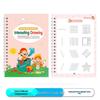 Children's All-English Recessed Groove Copybook: Letters, Numbers, Drawing for Ages 3-5 - Pen Control & Early Education