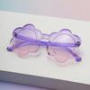 New one-piece color children's sunglasses round frame children's glasses sun protection baby sunflower sunglasses