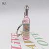 1PC Cute Novelty Pendant Accessions Car Bag Keyring Assorted Color Resin Beer Wine Bottle Keychain