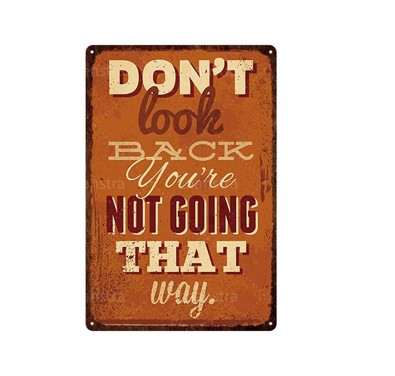 Clear Family Rules Vintage Tin Painting Inspirational Sentence Metal Signs Plaque Wall Decor Poster Home Decoration Accessories