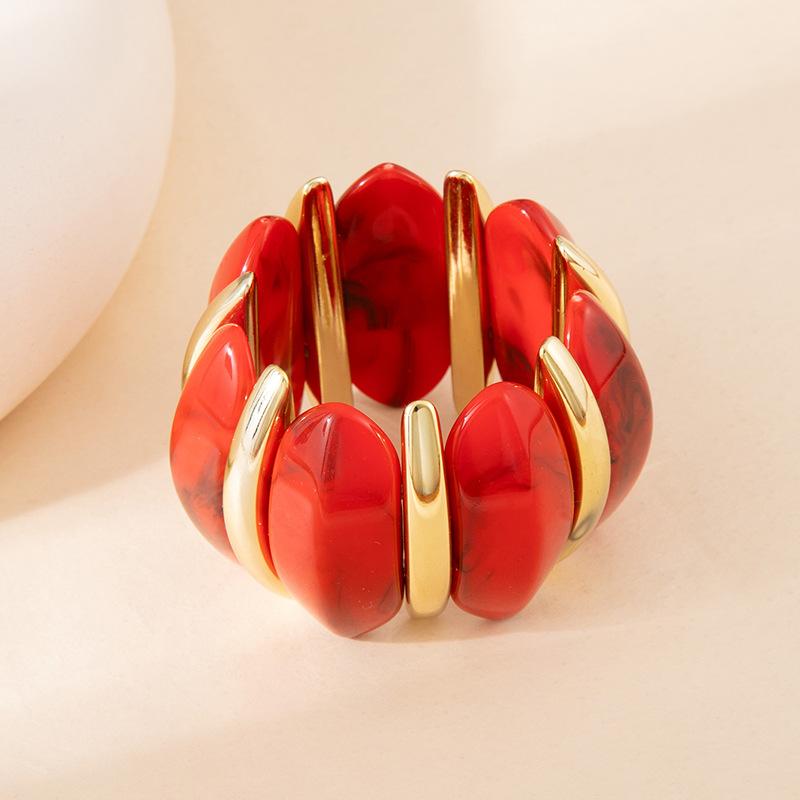 Неправильный Ветер Акриловый Ромб Эластичное Сращивание Браслет Легкая Роскошь Высококлассный Браслет Модный Универсальный Браслет