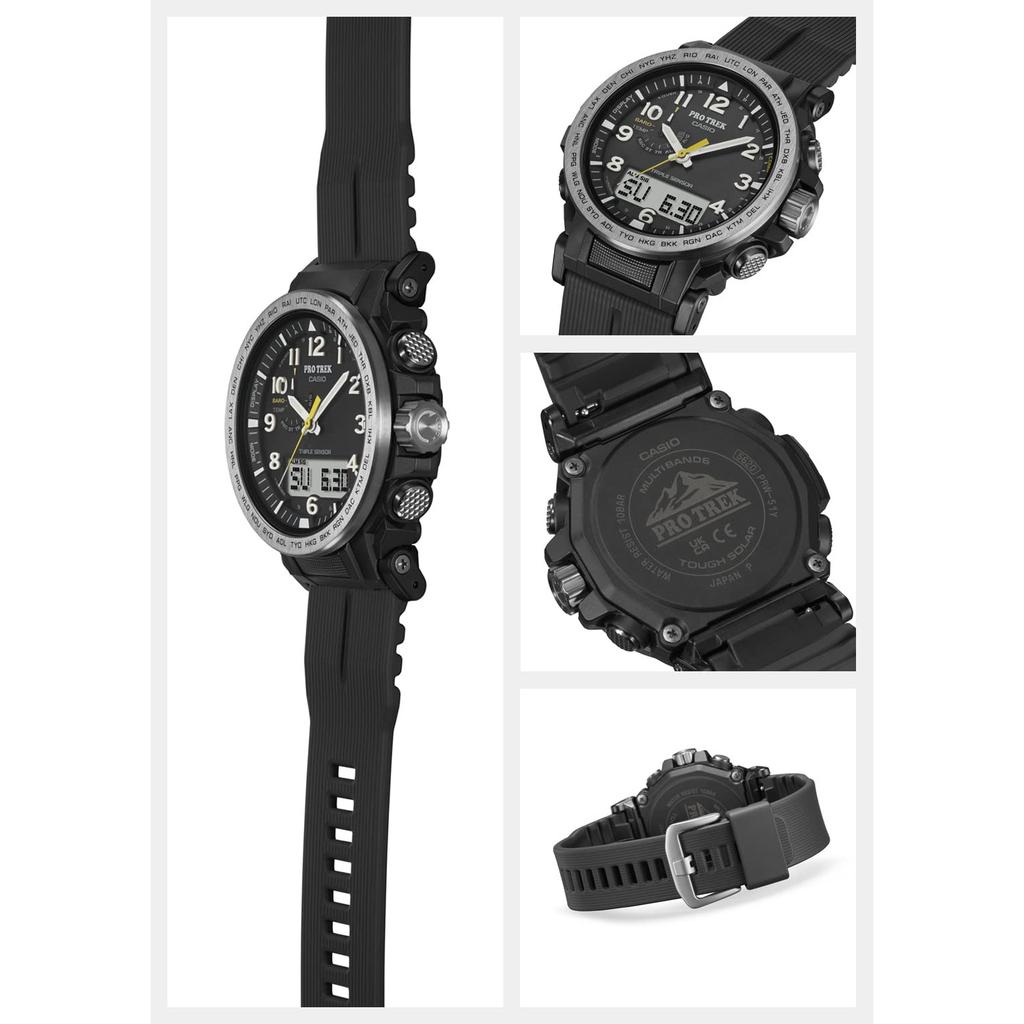 [Casio] Protrek Watch [Domestic Genuine Product] Climber Line Radio Solar Biomass Plastic PRW-51Y-1JF Men's Black