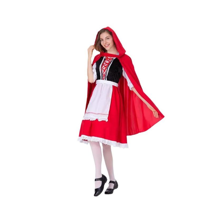 Little Red Riding Hood Cape Adult Red Cape Drama Performance Costume Grimm's Fairy Tale Performance Costume