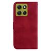For Motorola Moto G86 5G Stand Case 7-Shaped Pattern Imprint Leather Phone Cover with Strap