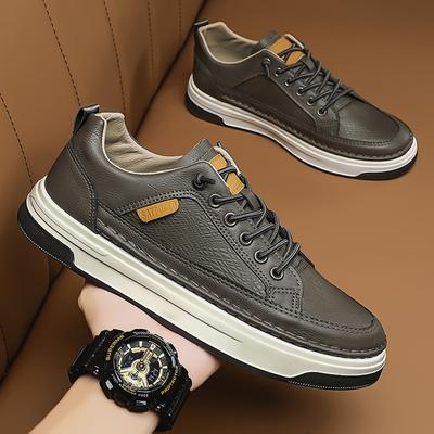 Men's Shoes White Vulcanized Sneakers Men Casual Shoes Sneakers Fashion Casual Flat Shoes Comfortable Trend Versatile Work Shoes