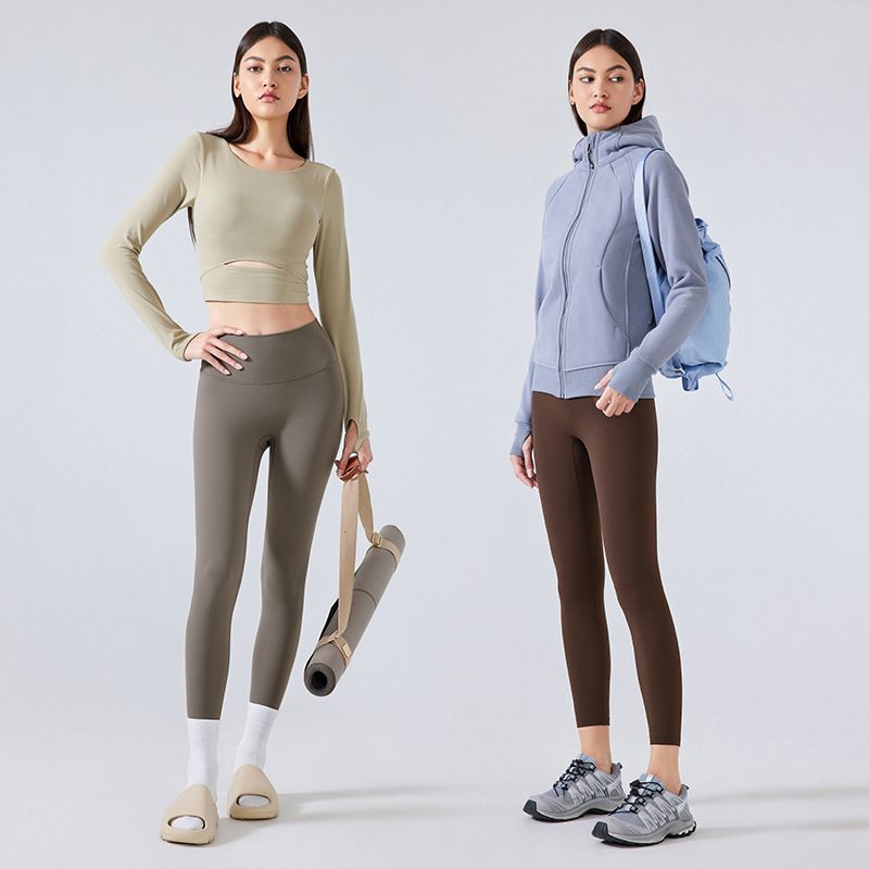 Shishi City Quality Clothing Trading Co., Ltd. Embarrassing Line Yoga Pants Women's Fall and Winter Thin Velvet High Waist Stretch Fitness