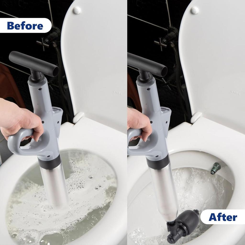 Toilet Plunge Blaster, High Pressure Toilet Plunger, High-Pressure Air Drain Blaster Plunge Blaster Multi-drain Unclogger for Toilets, Bathroom