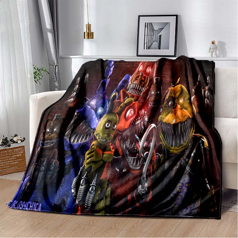 3DTerror FNAF-Five-Nights At Freddys Printed Blanket Home Flannel Comfortable Warm Sofa Bed Portable Children Adult Gift Blanket