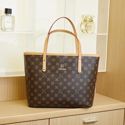 Winter New Women's Bag Fashion Letter Printing Armpit Bag Contrasting Color Women's Tote Bag Large Capacity Shoulder Bag