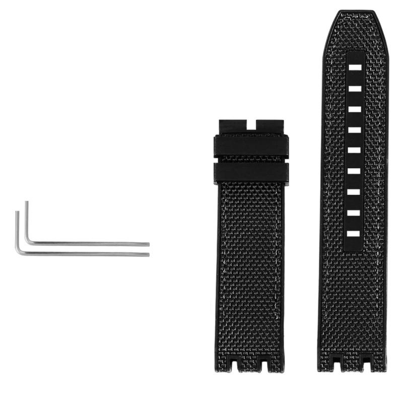 

Для чоловічих годинників Tissot 1853 T115.427A Нейлоновий гумовий ремінець T115417A Замінні ремінці для годинників Серія Racing Аксесуари для годинників 22mm-Width
